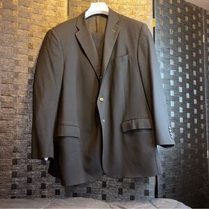 Ralph Lauren 2 piece extra fine virgin wool polo 2 Italian suit black